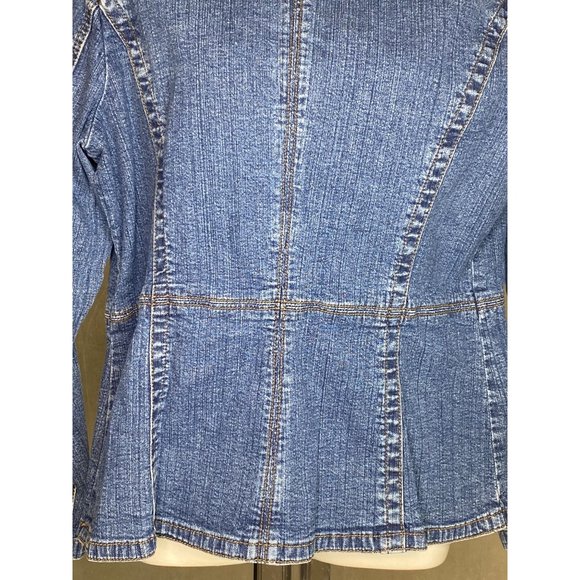 St John’s Bay Petite Denim Pleated Woman’s Jacket PL - Picture 12 of 12